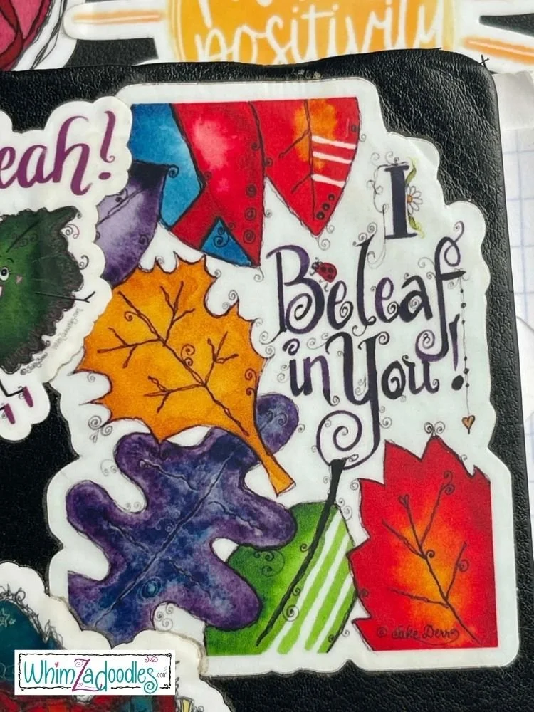 Colorful Beleaf in You vinyl sticker included as a reminder to believe in yourself and carry that encouragement into the season ahead.