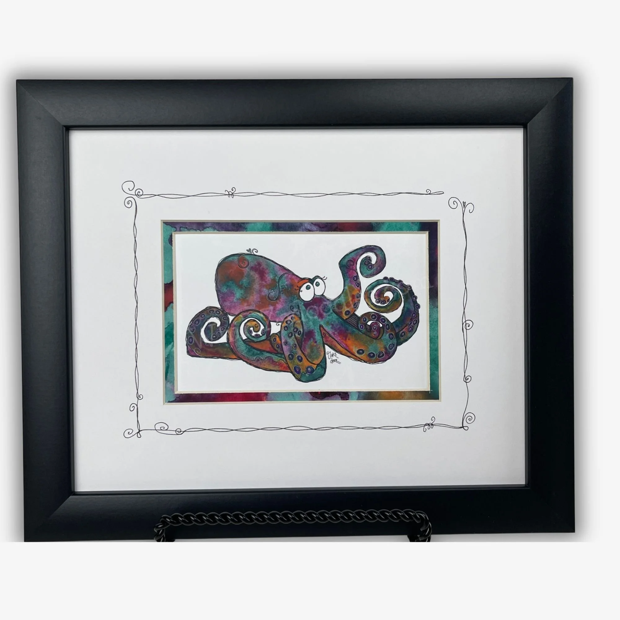 RIVER O the OCTOPUS - Matted + Framed Art Print