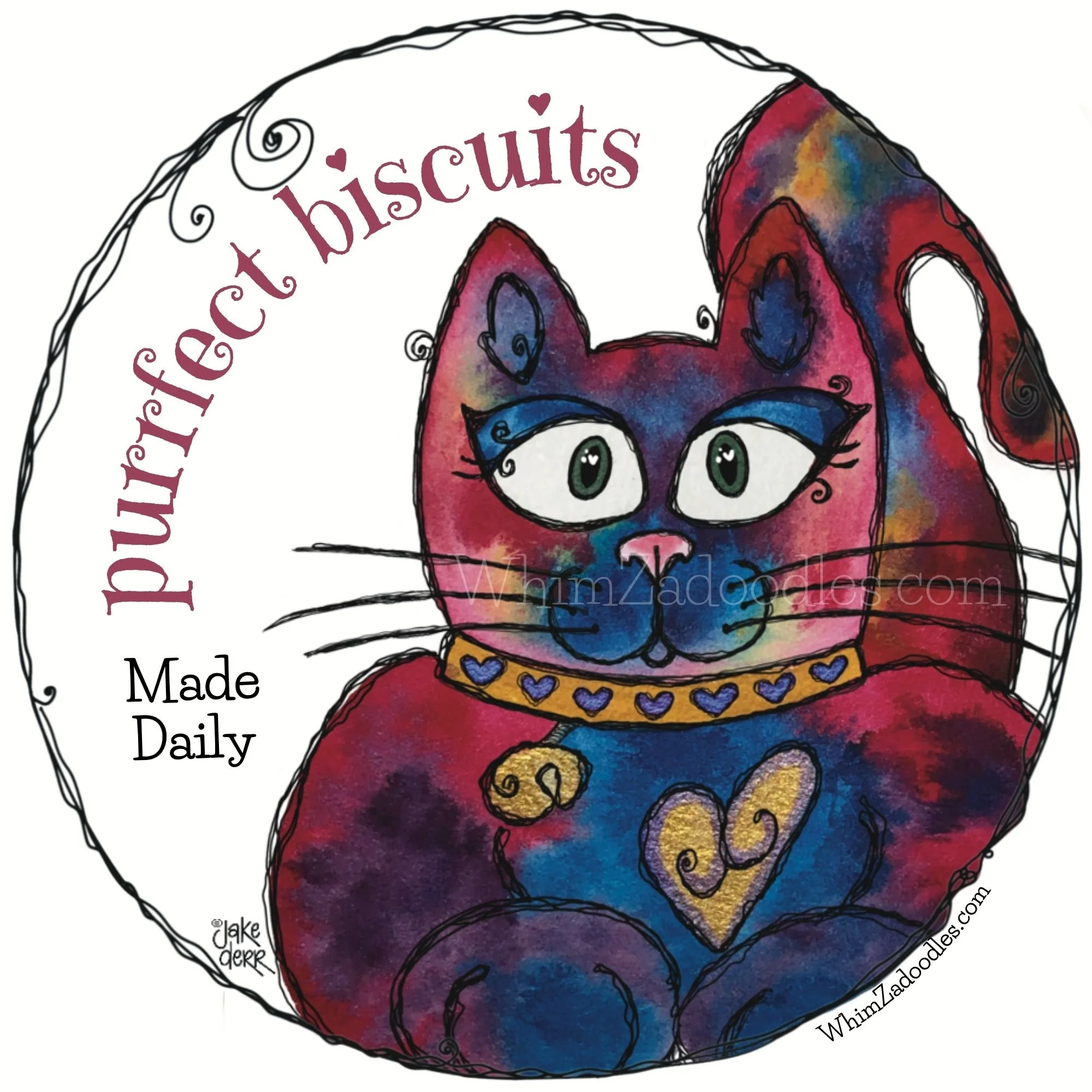 PURRFECT BISCUITS MADE DAILY Drink Coaster