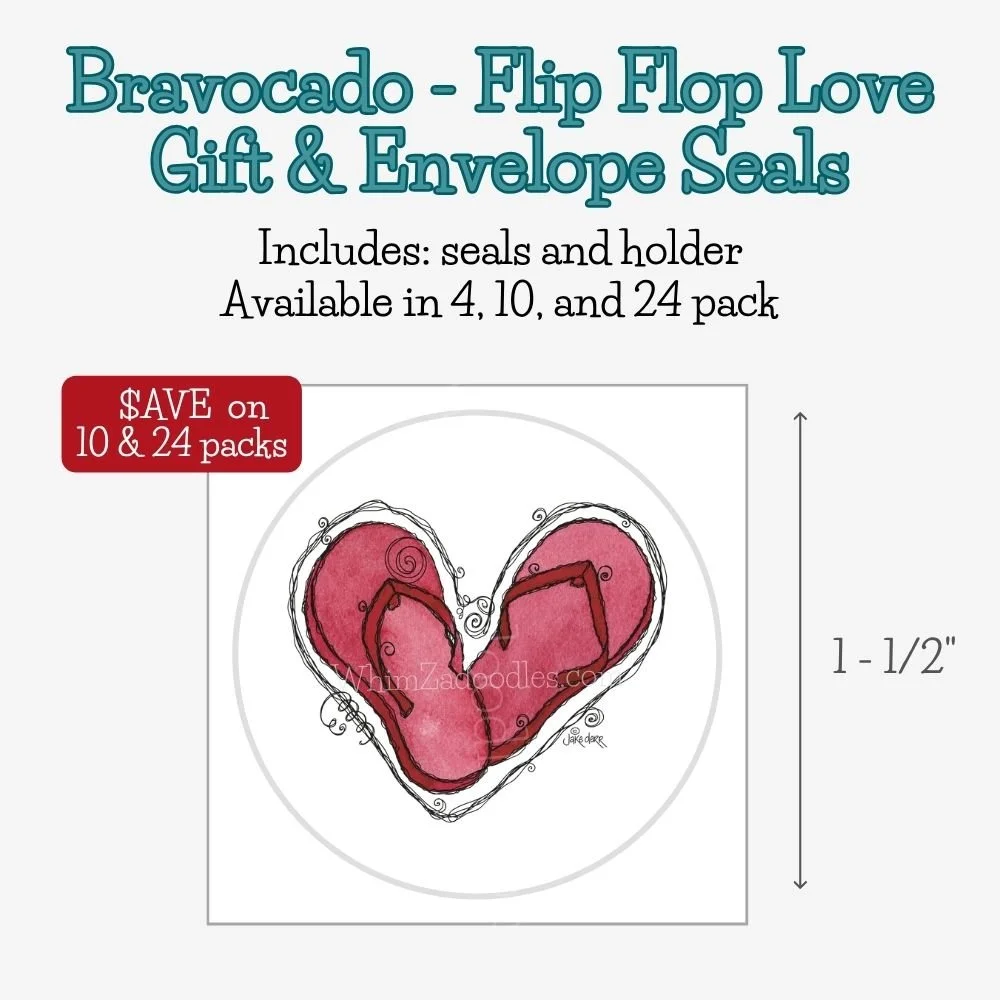 Round Bravocado envelope and gift seals featuring a whimsical watercolor avocado for decorating happy mail, gift wrapping, party favors and handmade packages.