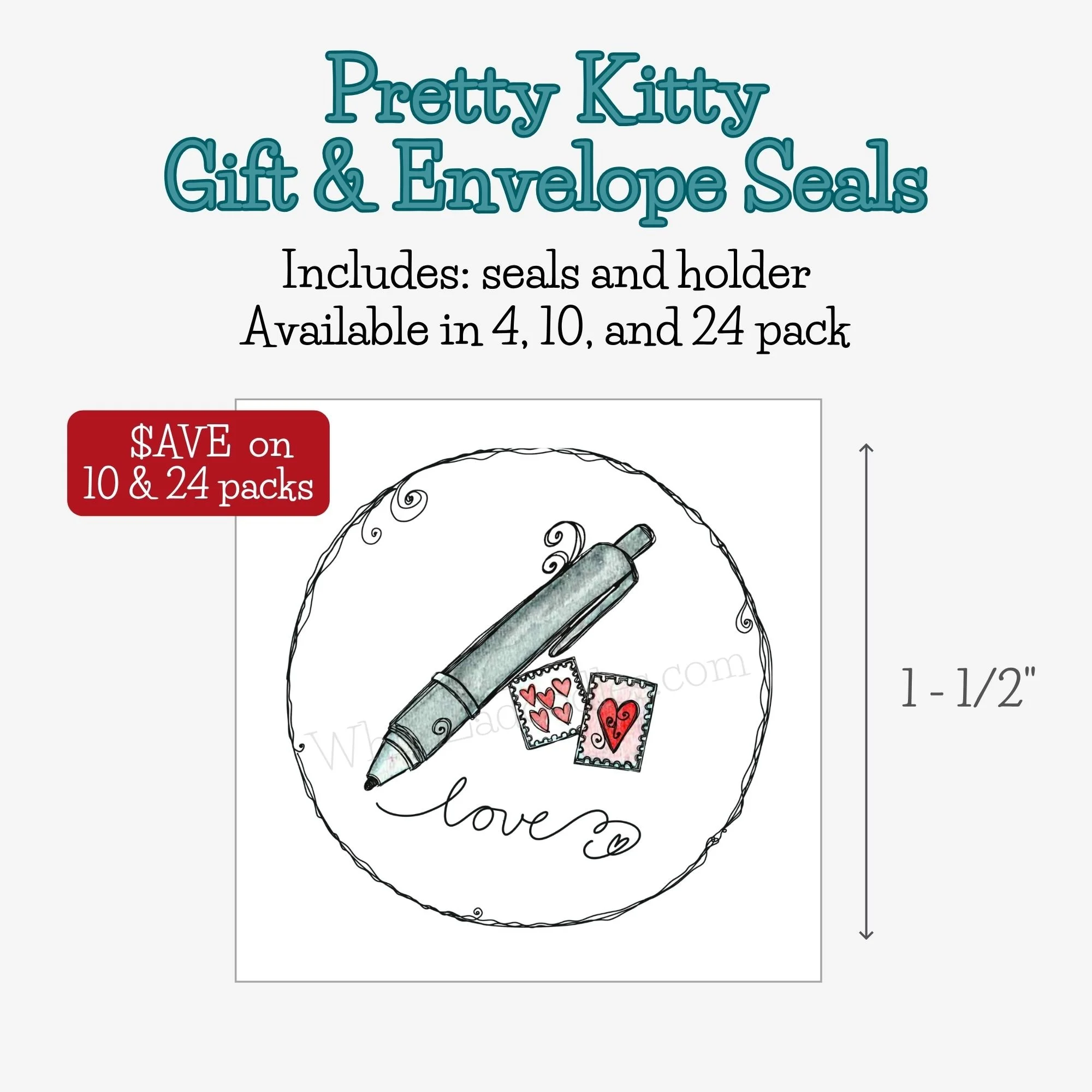 Round Sending Happy Mail envelope seals featuring cheerful mailbox artwork for decorating cards, gifts, and Happy Mail.