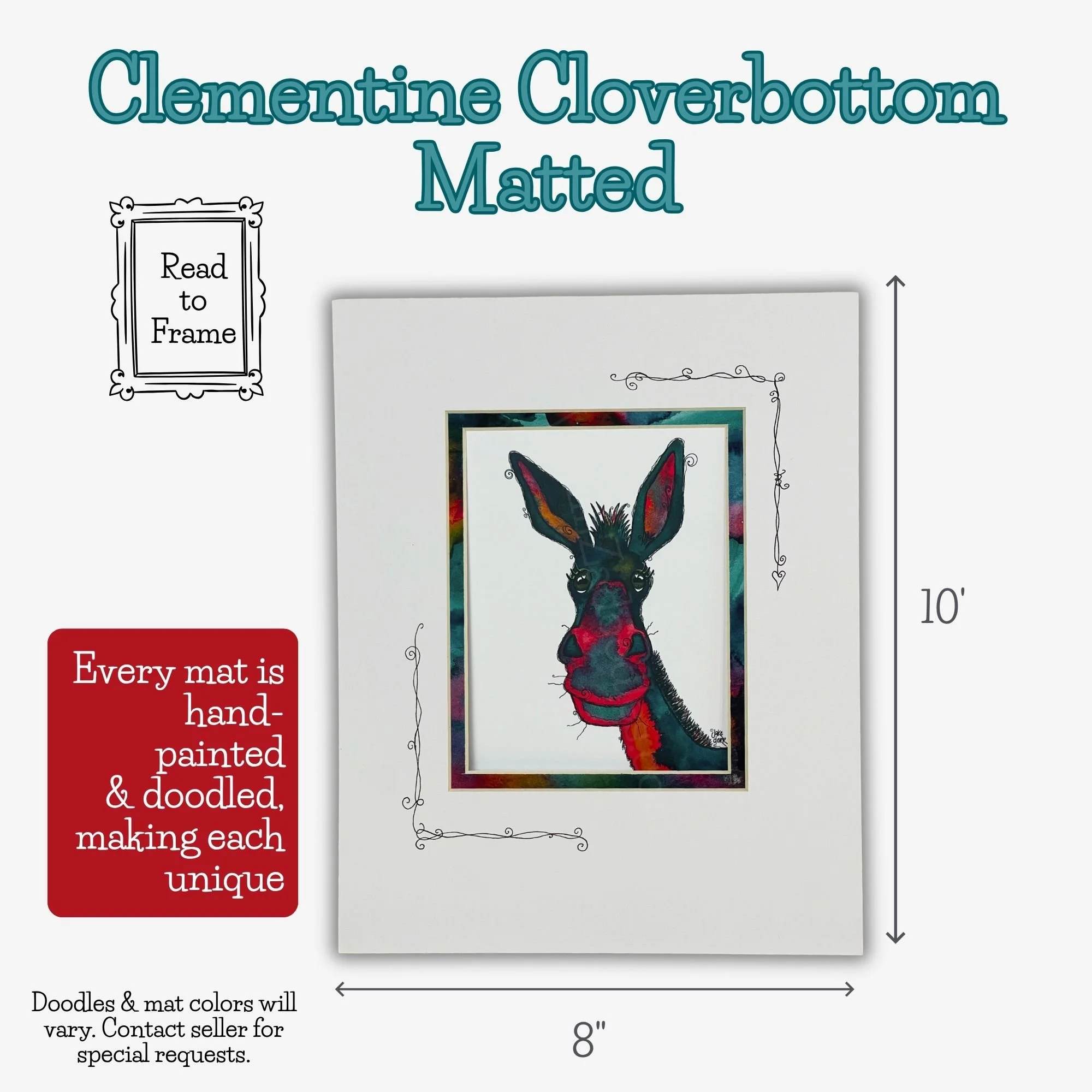 CLEMENTINE CLOVERBOTTOM - Matted + Framed Print