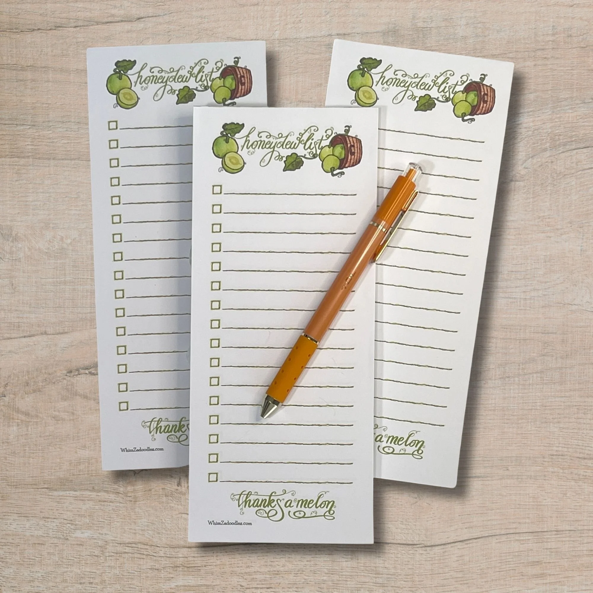 Three gentle nudge to-do notepads for list making followed by gratitude