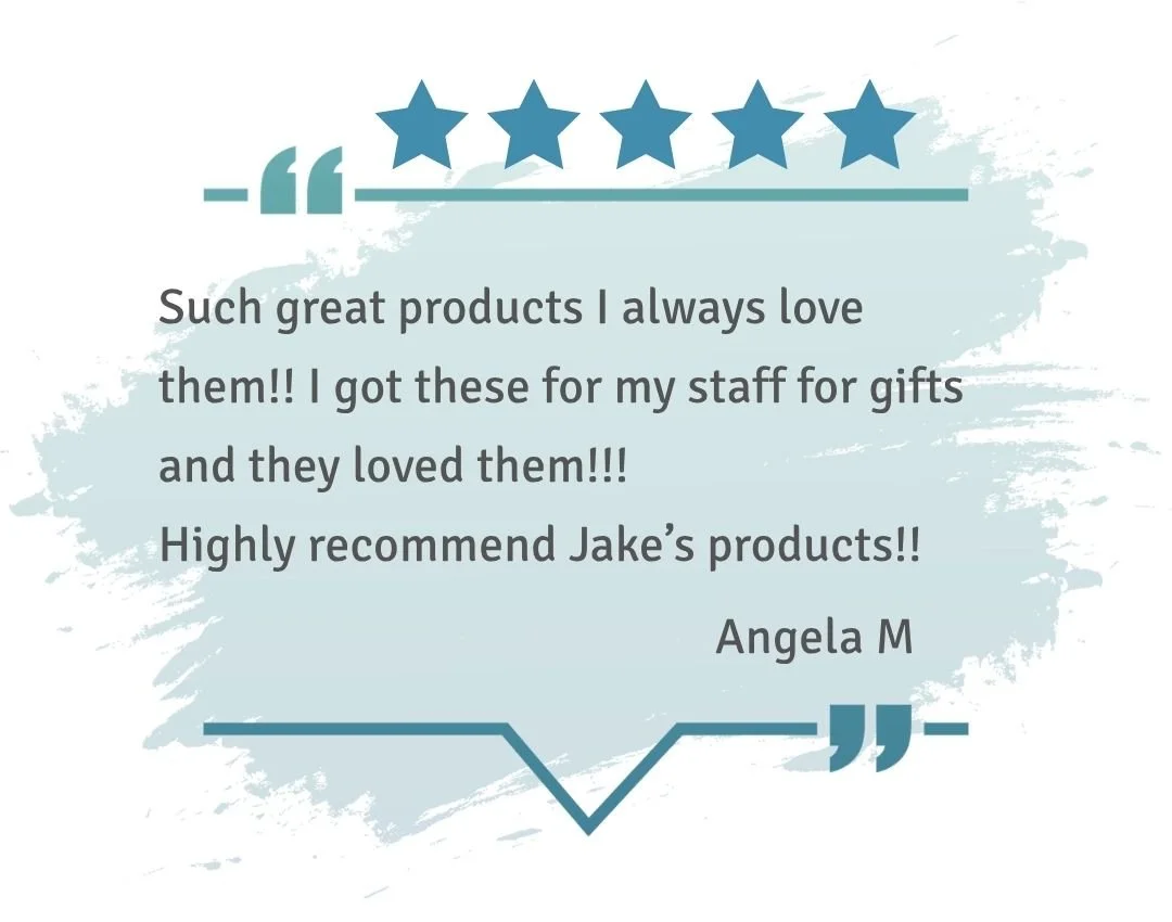 Five-star review describing whimsical River O designs used as staff gifts, highlighting how much the team loved the products