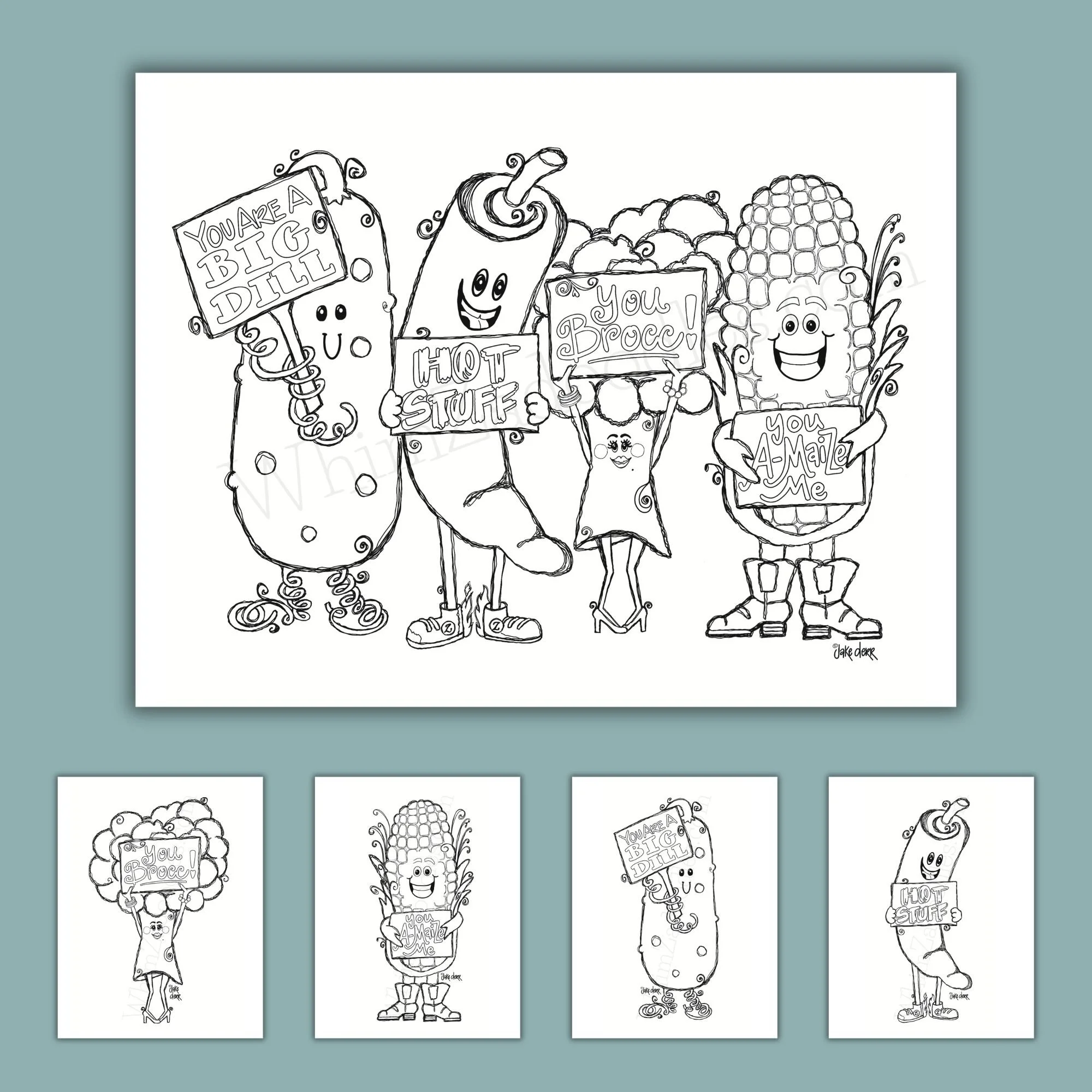 KINDNESS CREW - Color Me Happy coloring card set