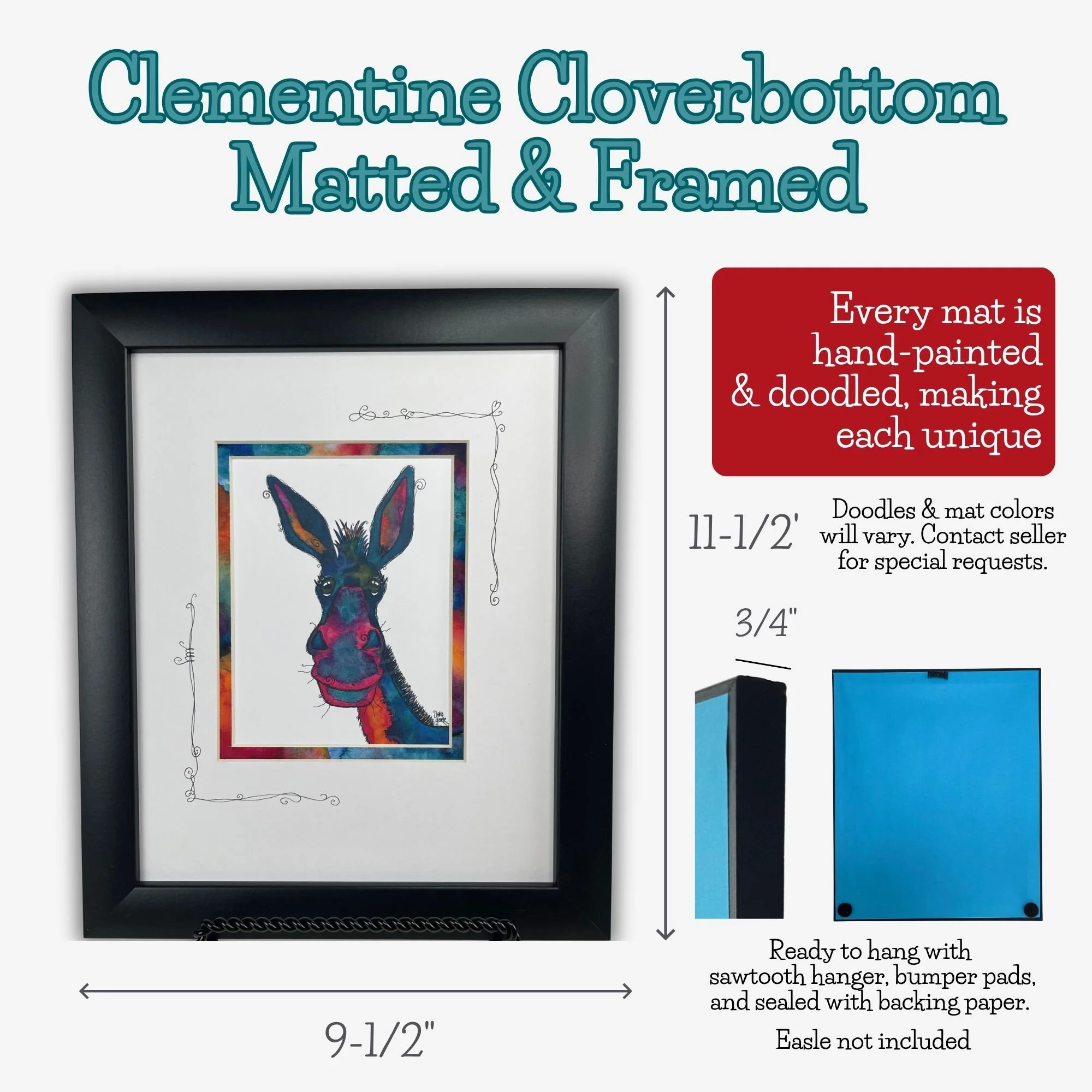CLEMENTINE CLOVERBOTTOM - Matted + Framed Print