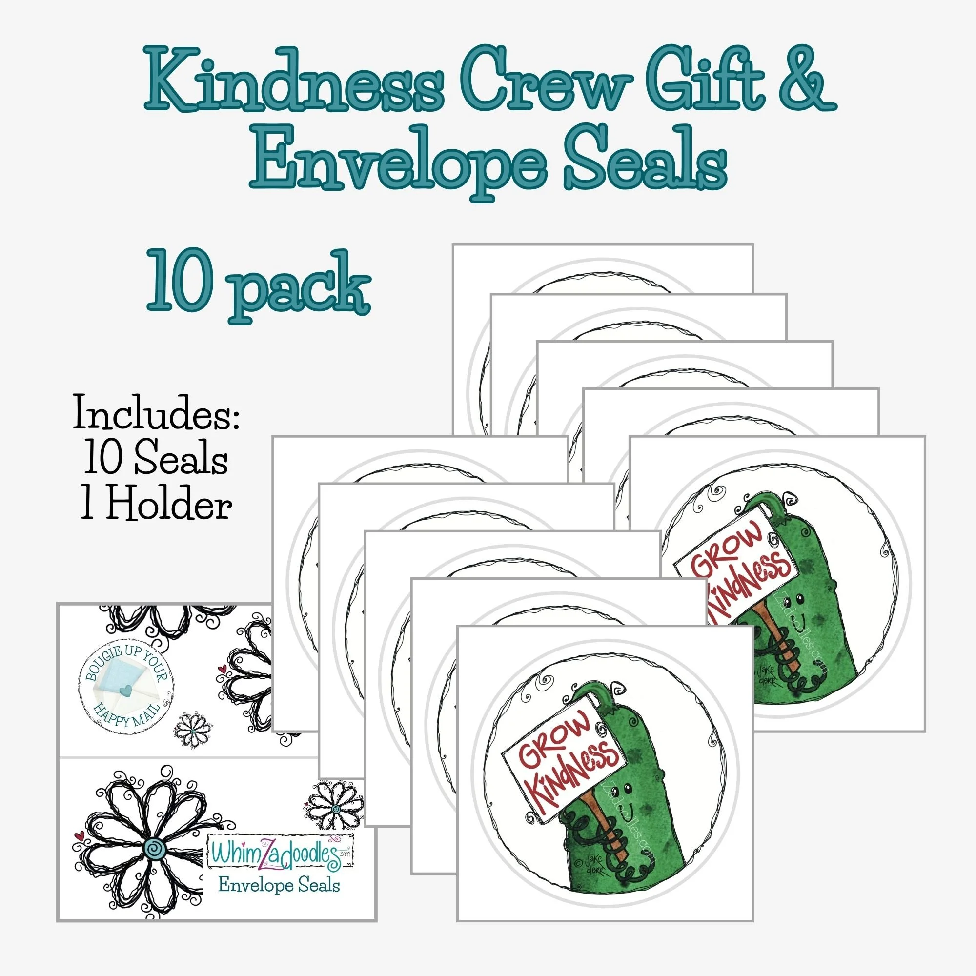 Cultivating Kindness Crew 10 pack envelope seals for packaging, letters, and finishing touches