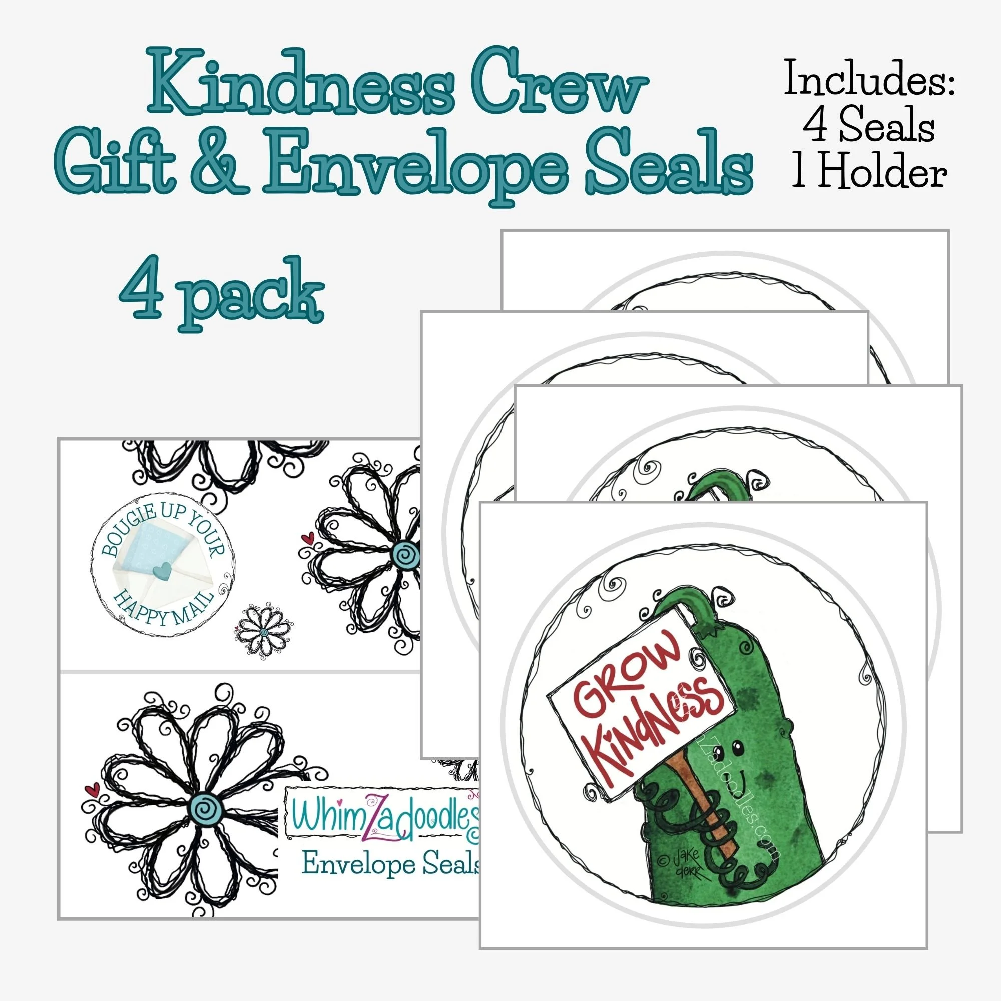 Cultivating Kindness Crew 4 pack envelope seals for decorating happy mail and envelopes