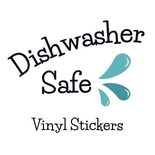 Dishwasher-safe vinyl stickers from the WhimZadoodles Cheer Someone On sticker sheet.