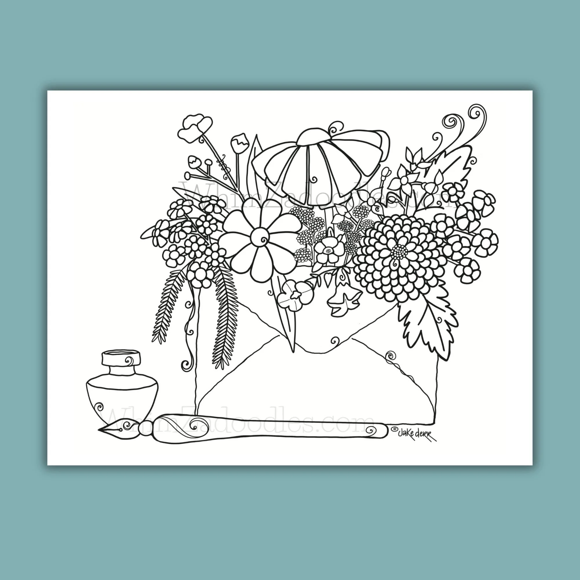 PEN AND PETALS Color Me Happy coloring card set