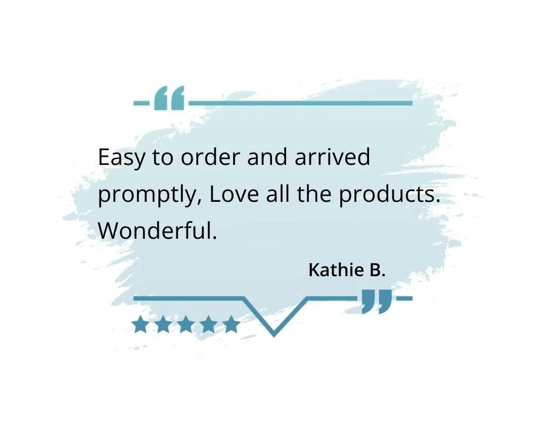Happy customer review highlighting easy ordering, quick delivery, and love for whimsical, high-quality products