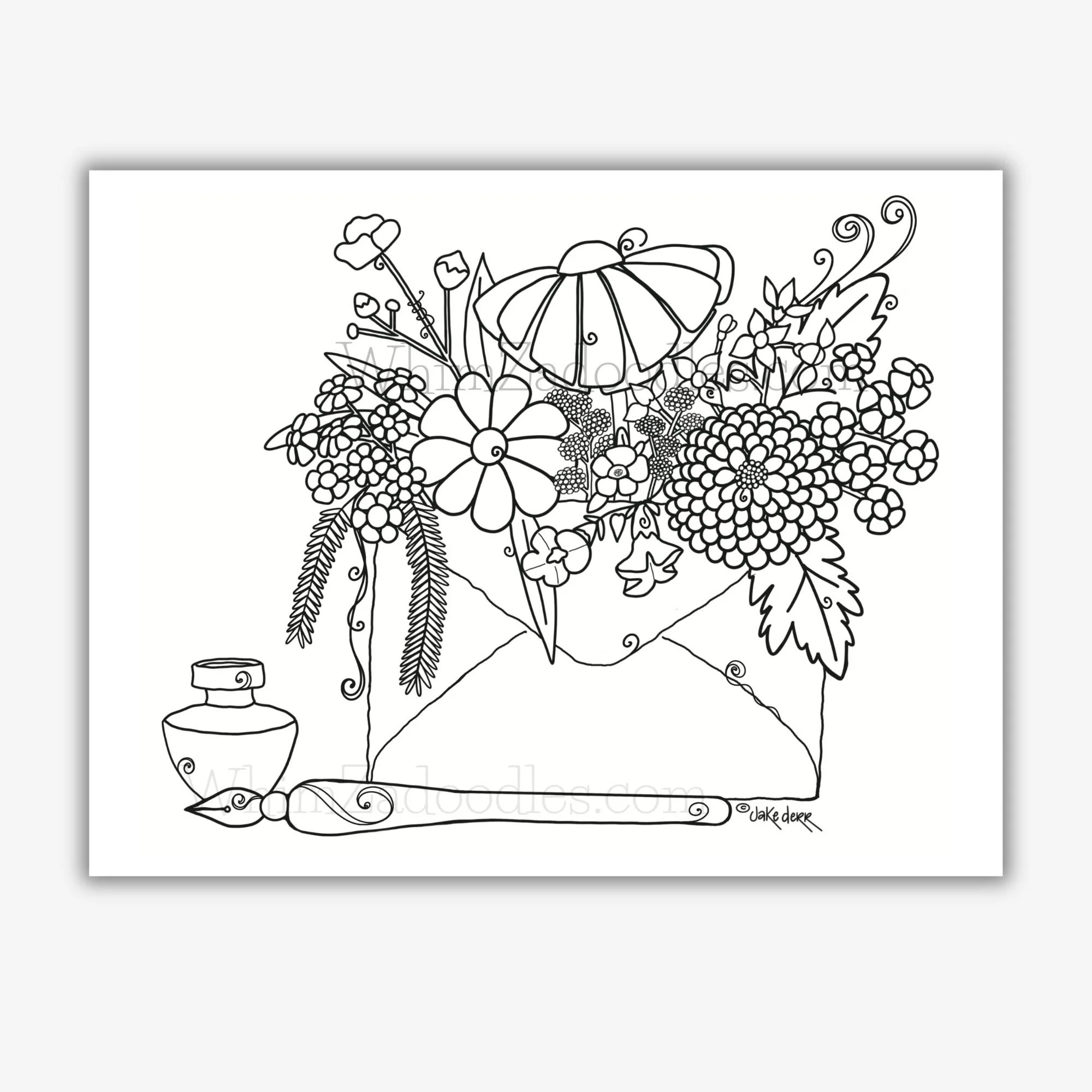 PEN AND PETALS Color Me Happy coloring card set