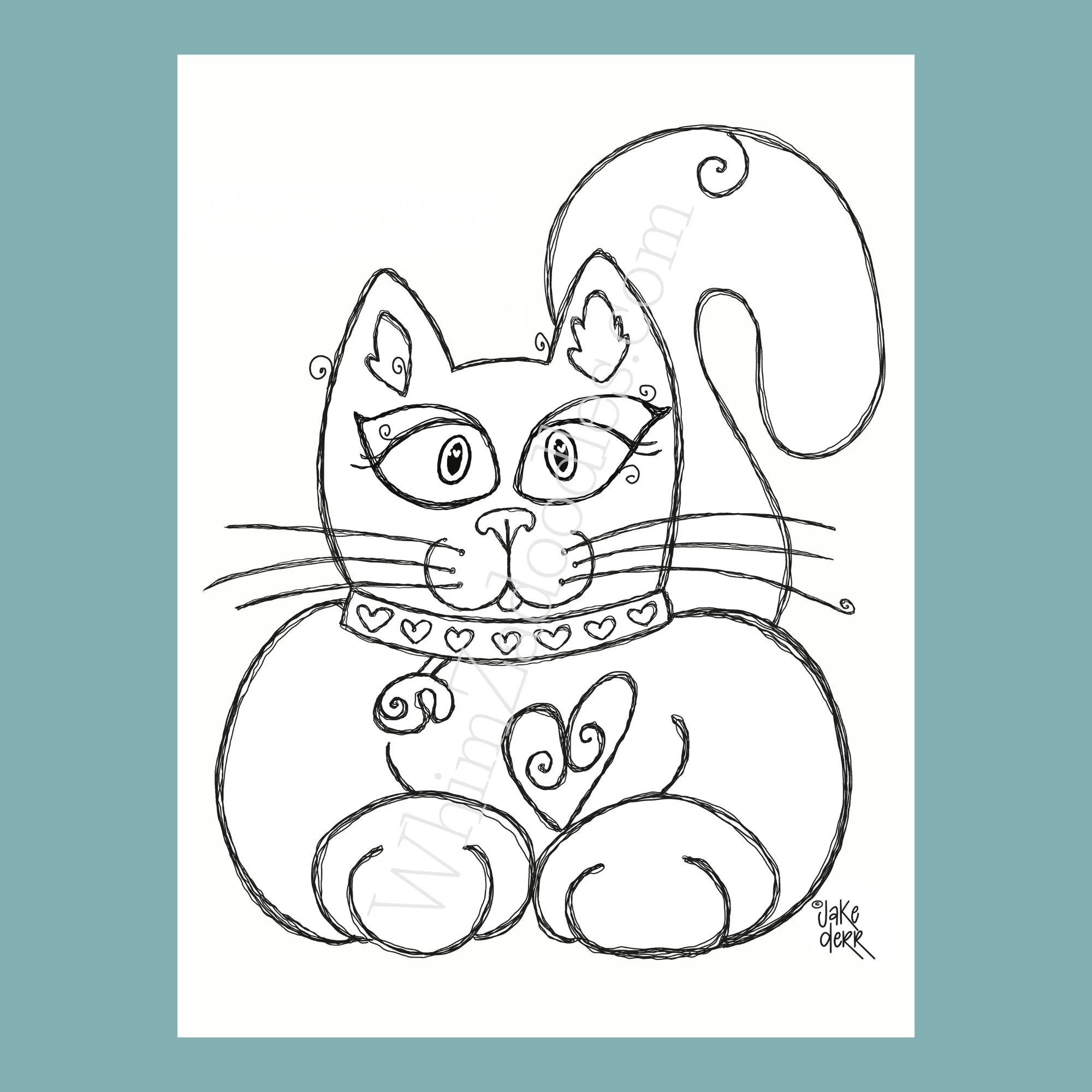 PURRTY KITTY - Color Me Happy coloring card set