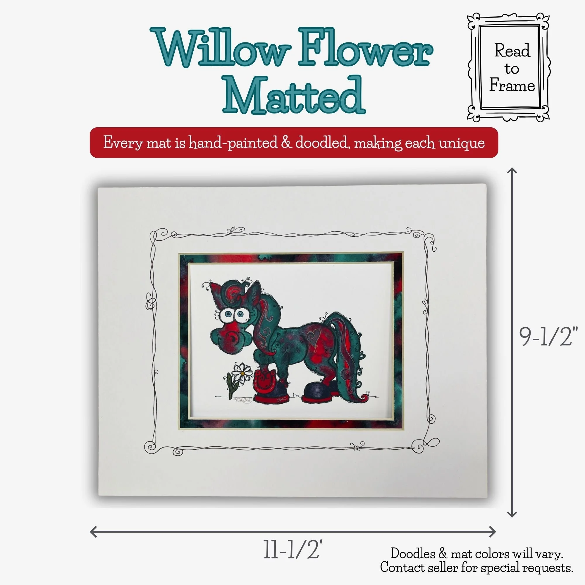 WILLOW FLOWER - Matted + Framed Print