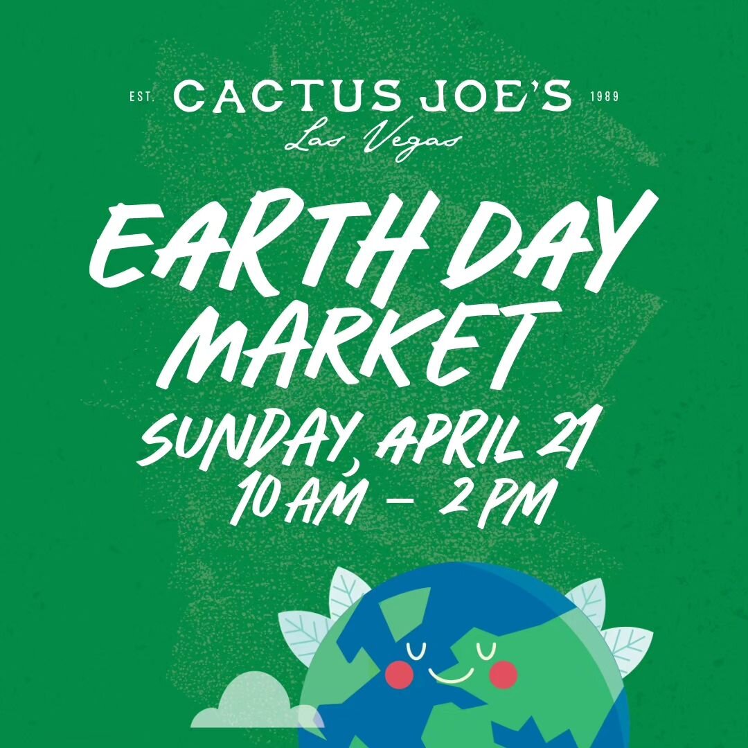 It's that time of year again! Cactus Joe's Earth Day Market is just around the corner so if you are interested in participating as a booth vendor please complete the vendor application. LINK IN BIO

-
Cactus Joe's Las Vegas
📍 12740 Blue Diamond Rd.
