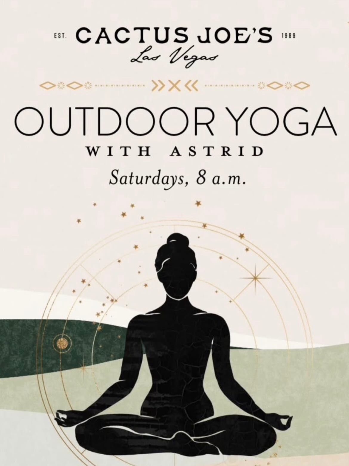 ✨Please Join us Saturday at 8 am for our last yoga class with Astrid until she returns in mid September!✨

All ages and levels welcome 🌵
Class is donation based 🪻🌸