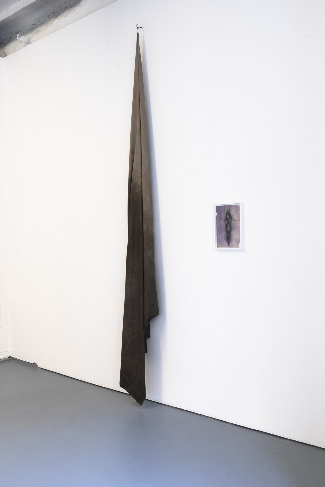 "Dipinto Marrone - tela semplicissima" -
painter’s canvas coated with cassel brown earth pigment and acrylic base.
"Eva-Eva" 2024 - collage, magazine page and reproduction on acetate paper of "Untitled or Not Yet" 1966 by Eva Hesse