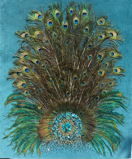 Peacock Carnival - 120cm x 100cm