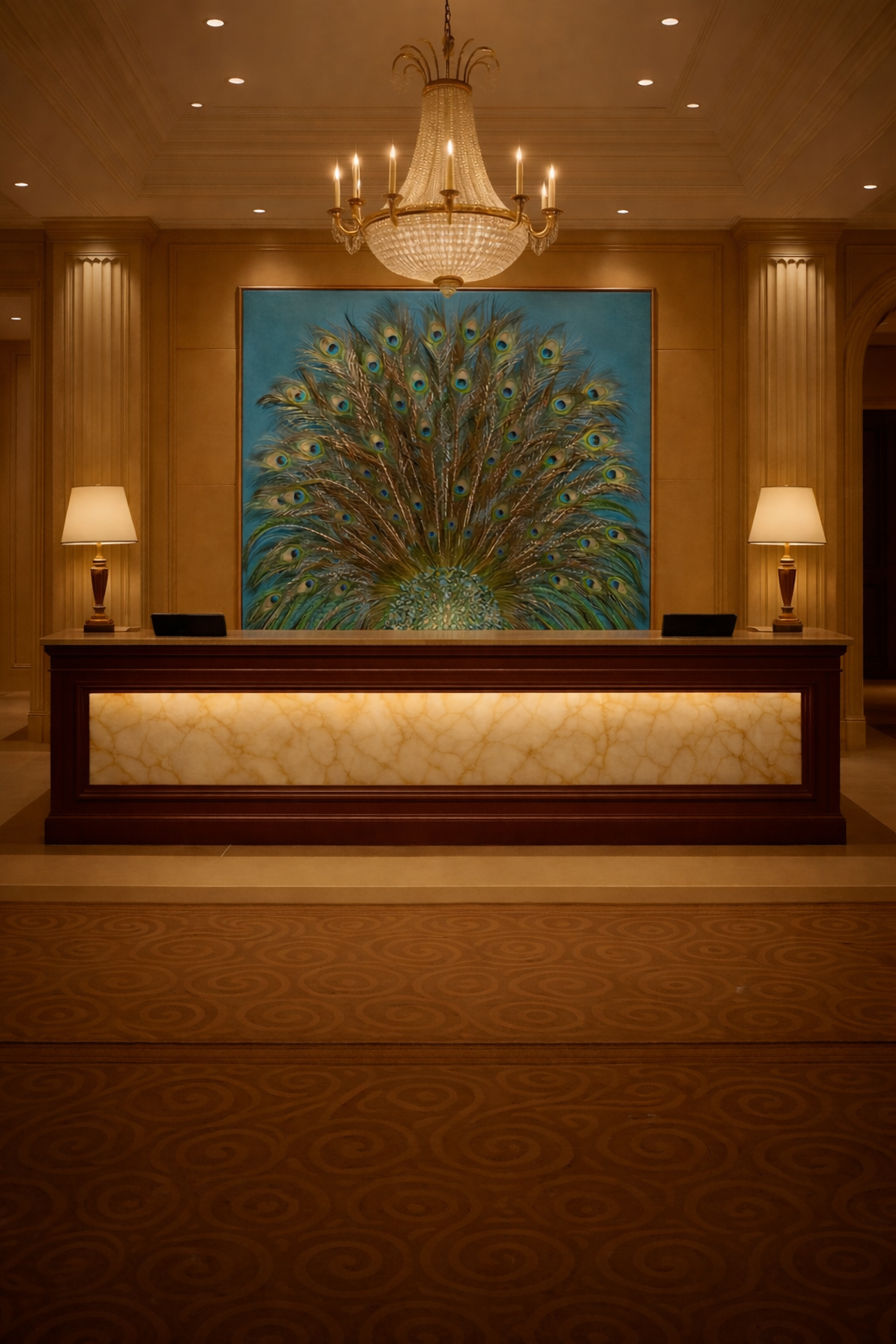 Hotel Reception using Peacock Carnival