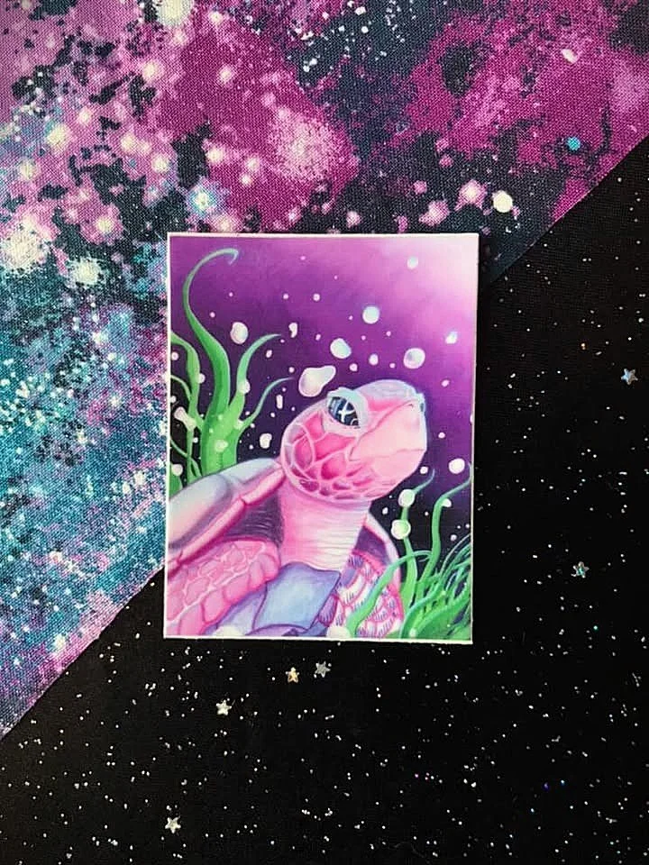 Seamore In The Galaxy Sticker | Celestial Sea Turtle Decal
