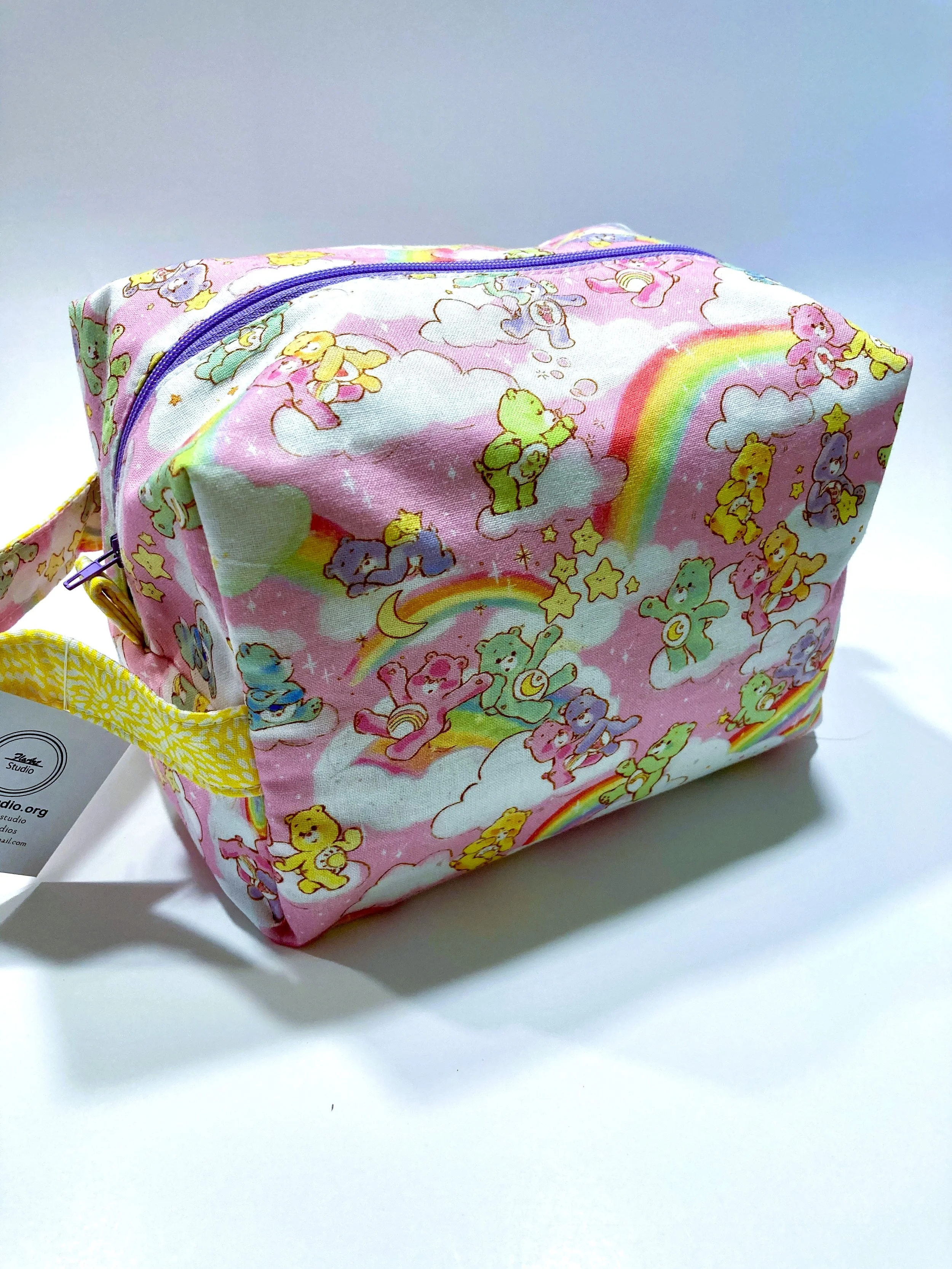 Retro 80s Throwback Travel Cosmetic Bag | Vintage Cartoon Bears Makeup and Toiletry Organizer