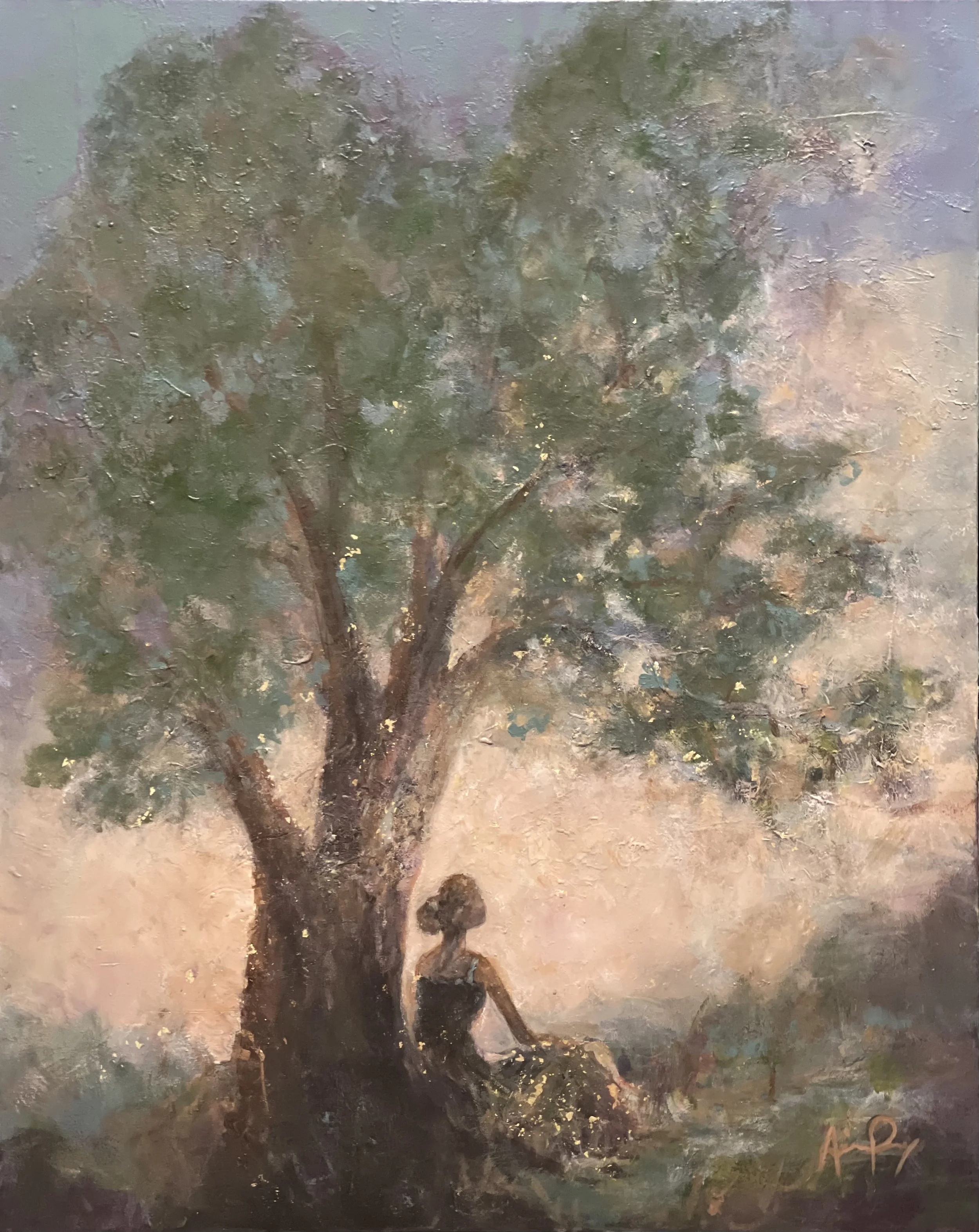 THE OLD OAK TREE- 24" x 30" /
WAS $1400 - NOW $950 /
Acrylic and Gold Leaf