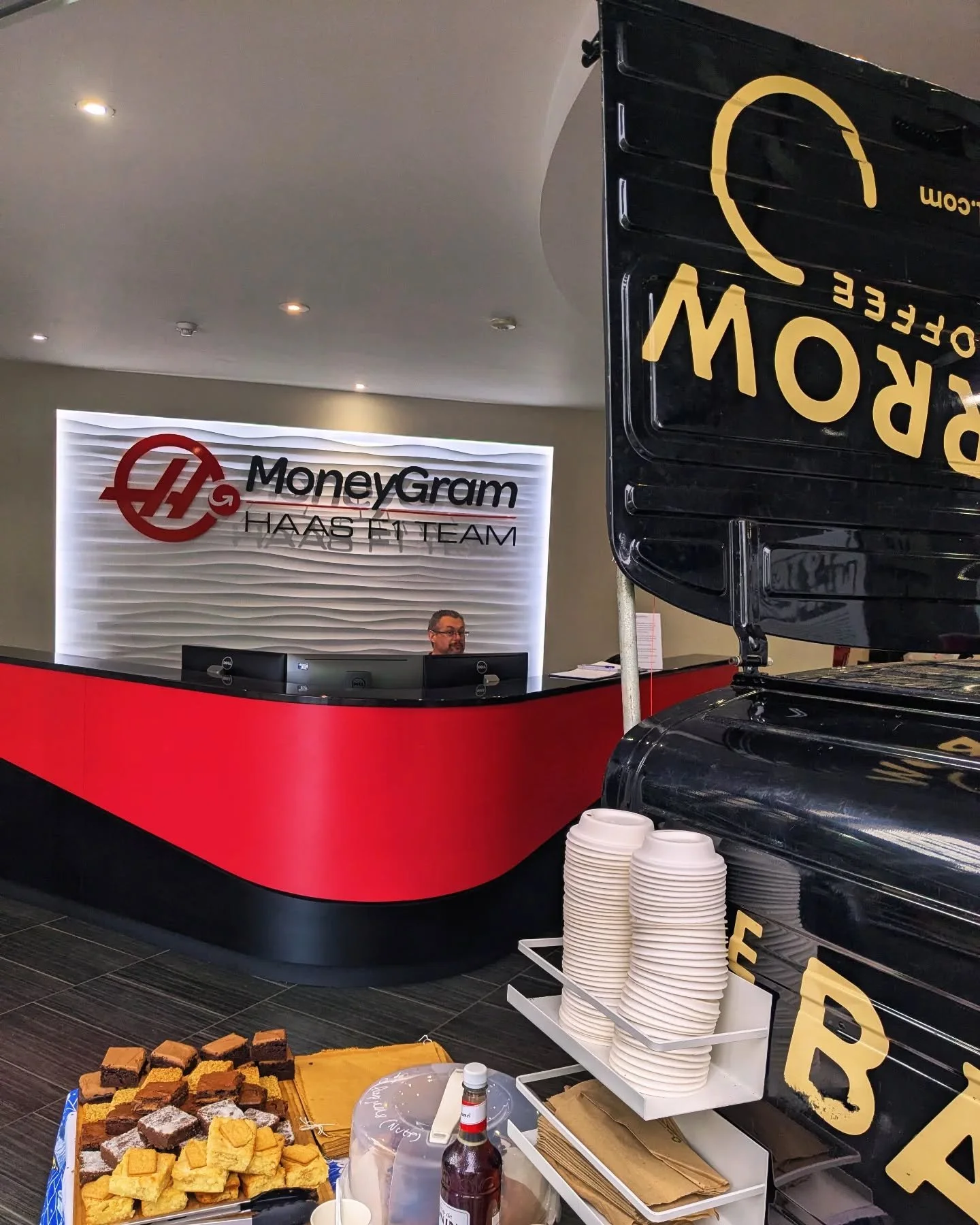 This morning's offering for @haasf1team after a successful Monaco result!
.
.
.
.
#f1 #coffeevan #event #banbury #hire #cotswolds
