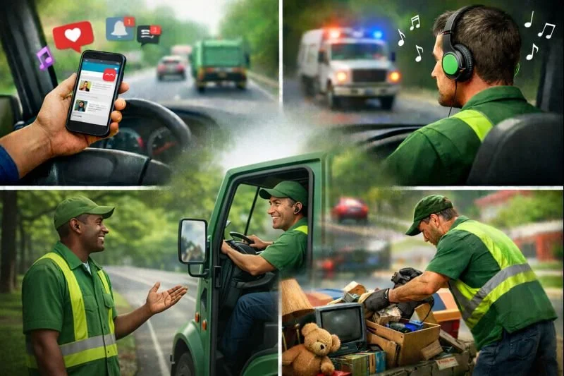 worker distractions are pictured