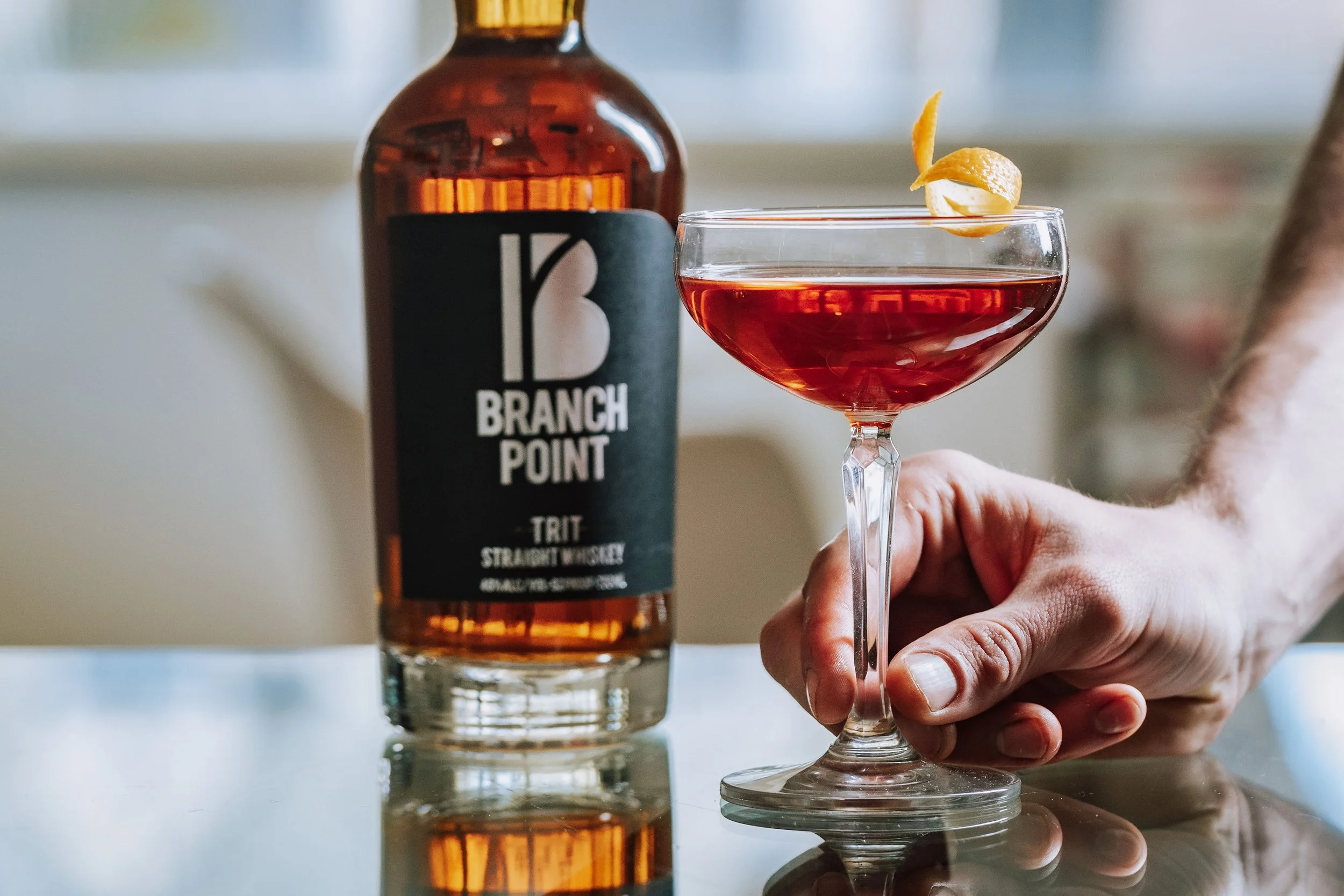 Manhattan cocktail with TRIT Straight Whiskey