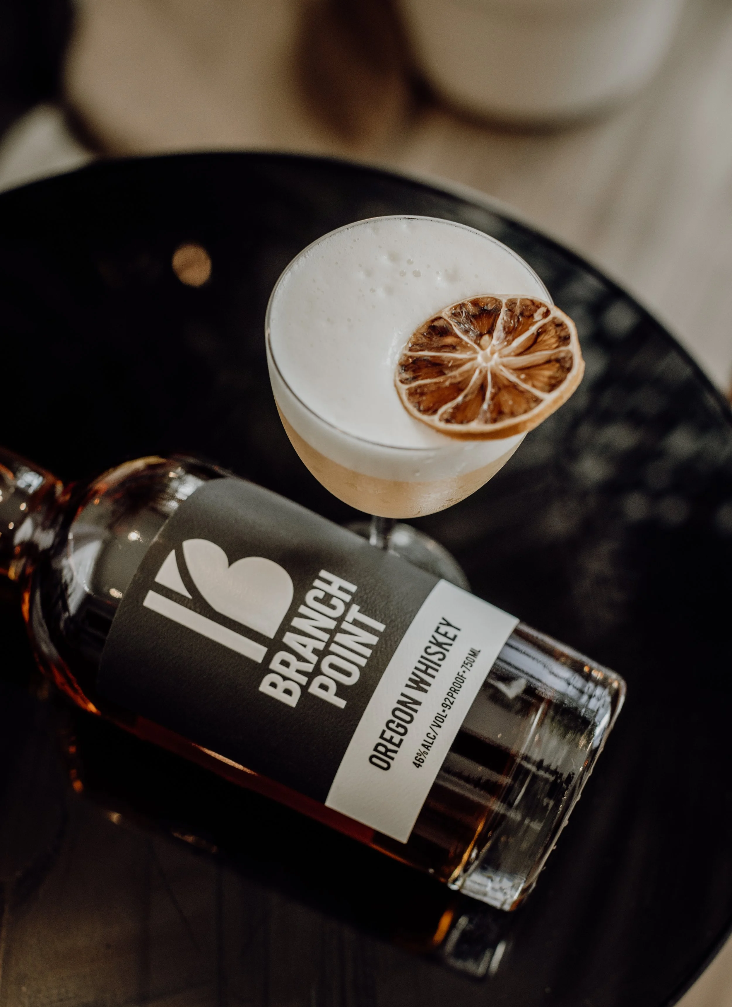 Cocktail using our Branch Point Oregon Whiskey