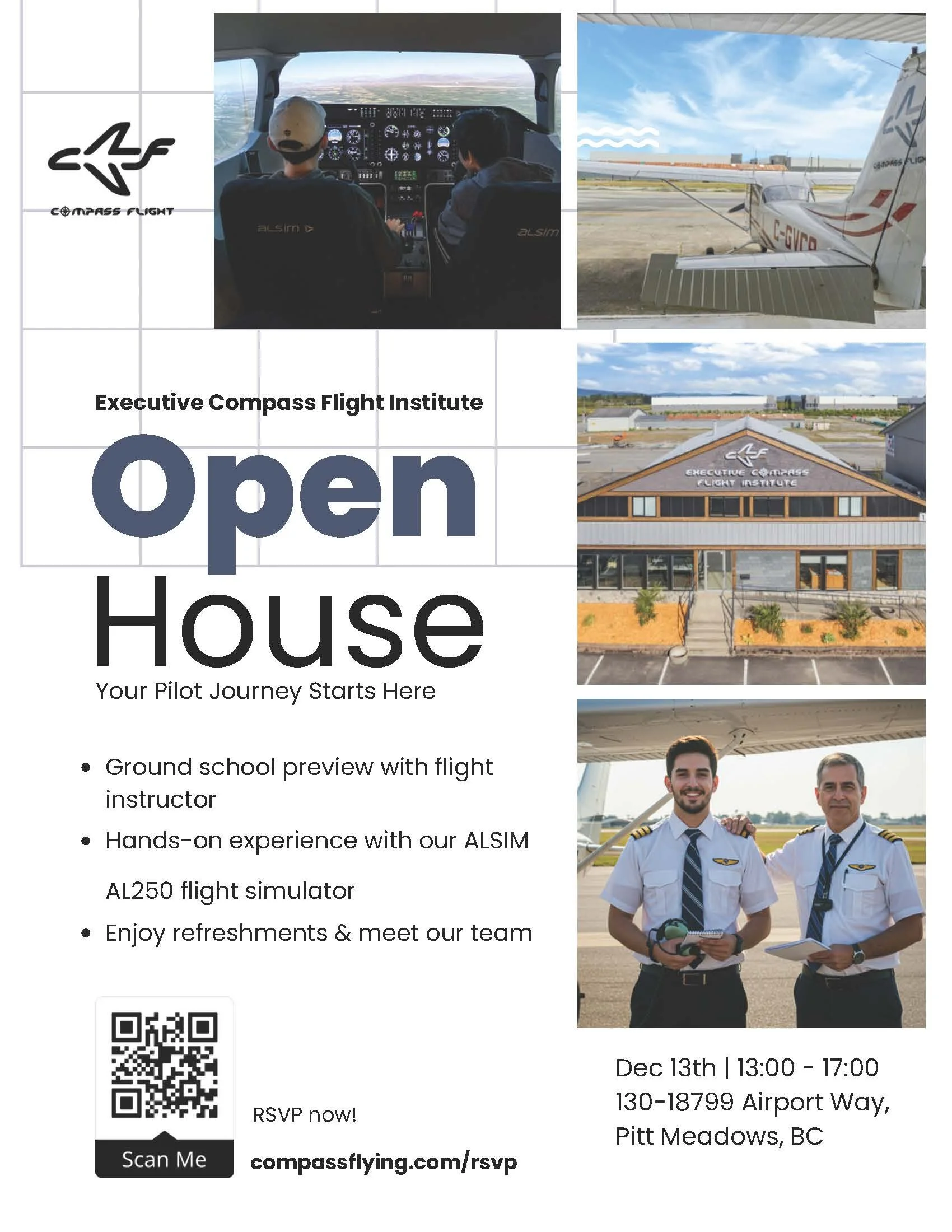 Executive Compass Flight Institute Open House Dec 13th!