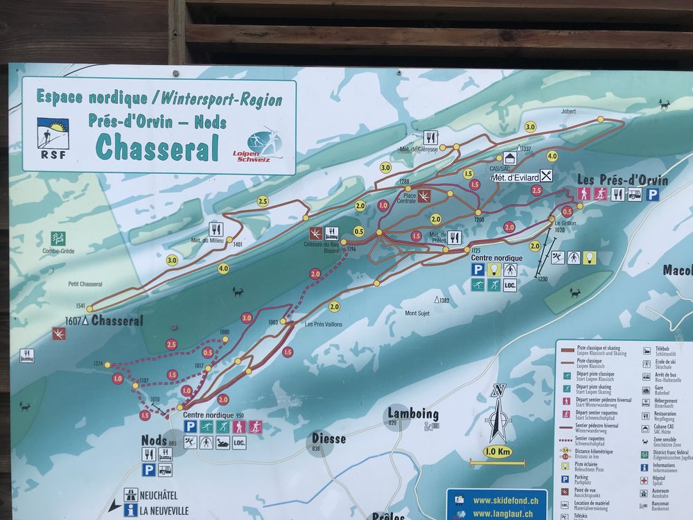 Map of the Snow Activities in the Area