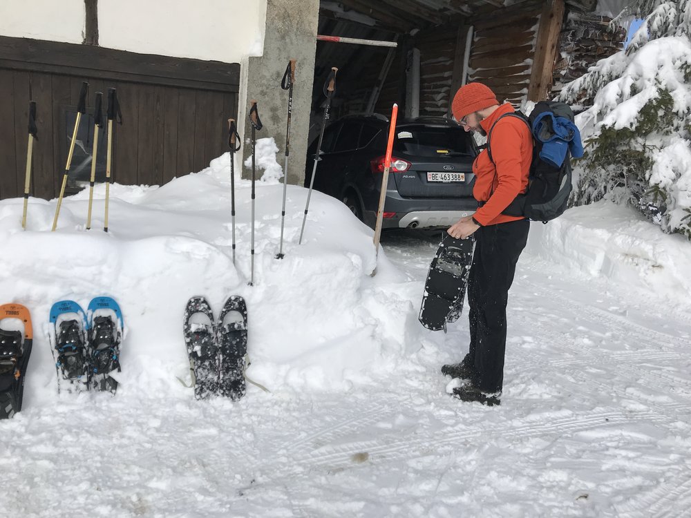 Park your snowshoes at the door