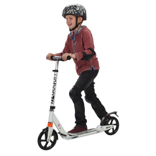 Kid on a kick scooter