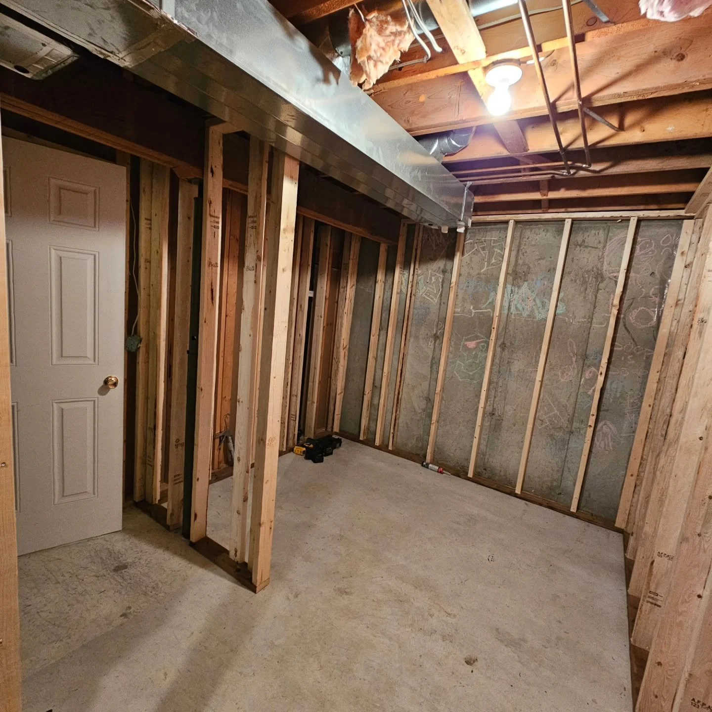 Starting a bathroom/laundry room addition to this basement. More to come as it progresses.