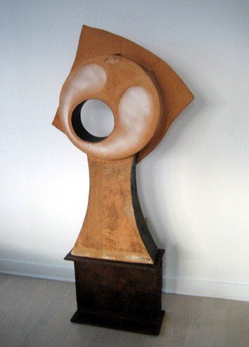 "Untitled", clay and steel, 60", 1978