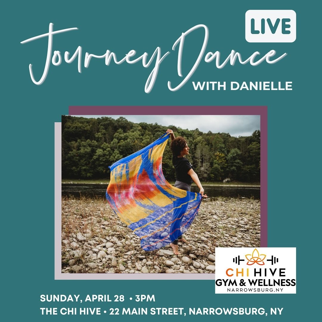 #NarrowsburgNY &mdash; it&rsquo;s time to DANCE 🙌 😮 🙌 ⁠
⁠
Join me this Sunday, April 28, 3-4:15pm @The_Chi_Hive 💃🪩⁠
⁠⁠
Discover the healing power of JourneyDance&trade; &mdash; a fun and healing somatic movement practice that has the power to ch