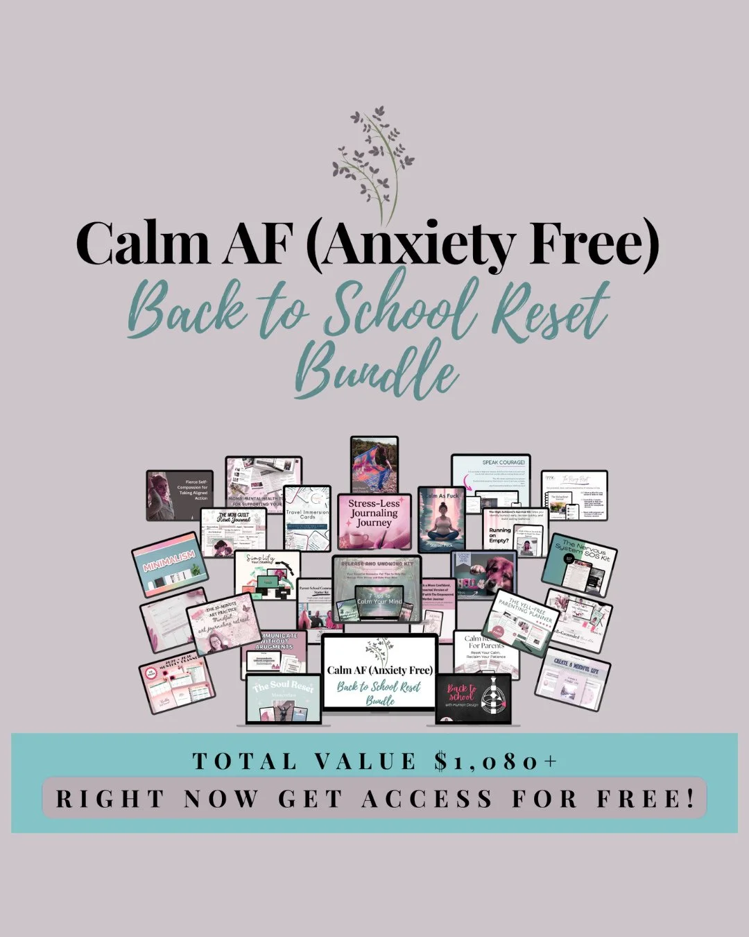 The Calm AF Bundle Is Here 🌈 and it's FREE!⁠
⁠
If you&rsquo;ve been feeling frazzled, overwhelmed, or just stretched a little too thin lately&hellip; this is for you.⁠
⁠
I&rsquo;m part of the Calm AF (Anxiety Free) Back-to-School Reset Bundle, hoste