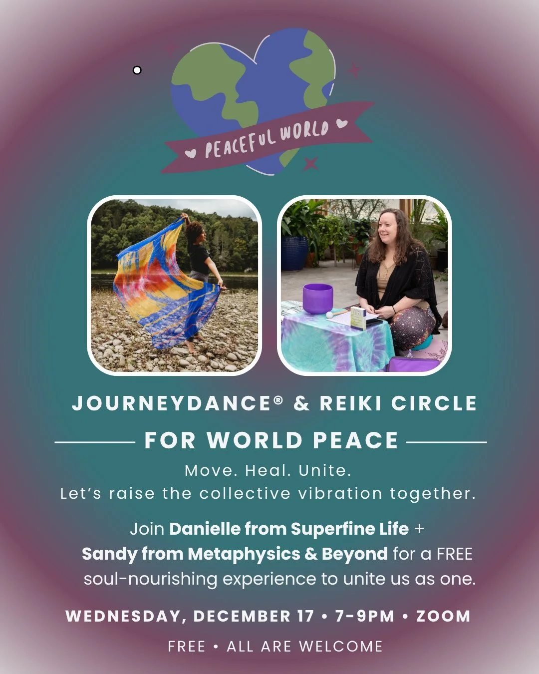 Let&rsquo;s Gather for Gratitude + Global Healing 💃🌍⁠
⁠
If you&rsquo;ve been feeling the weight of the world &mdash; but still believe in the power of love, community, and hope &mdash; this is for you.⁠
⁠
Next Wednesday, we gather again for Sacred 