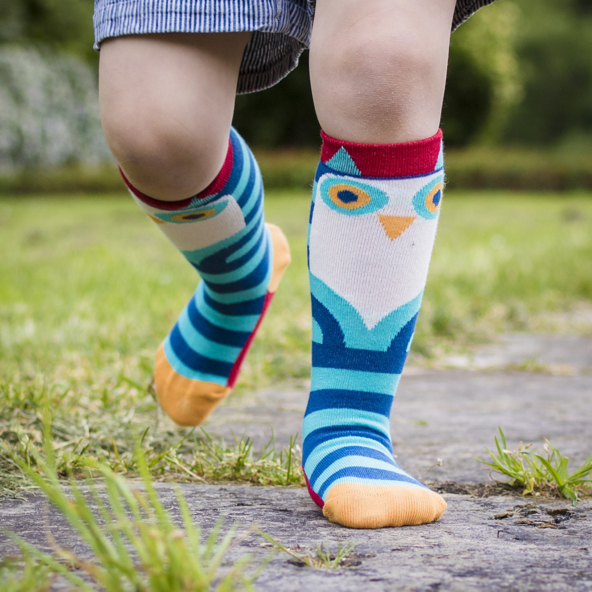 Kleinkind Beine laufen, tragen organische Baumwolle Kniestrümpfe für Babys und Kleinkinder - Eule und abstrakte Design (Kopie)