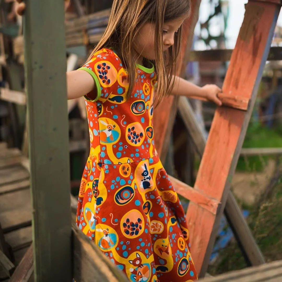 That&rsquo;s the Burrows dress from the Invisible Worlds collection 🦊 
I think it&rsquo;s pretty interesting to think about what goes on beneath the forests floor! So many bugs and animals live there. 
This dress and the t-shirts with the same print