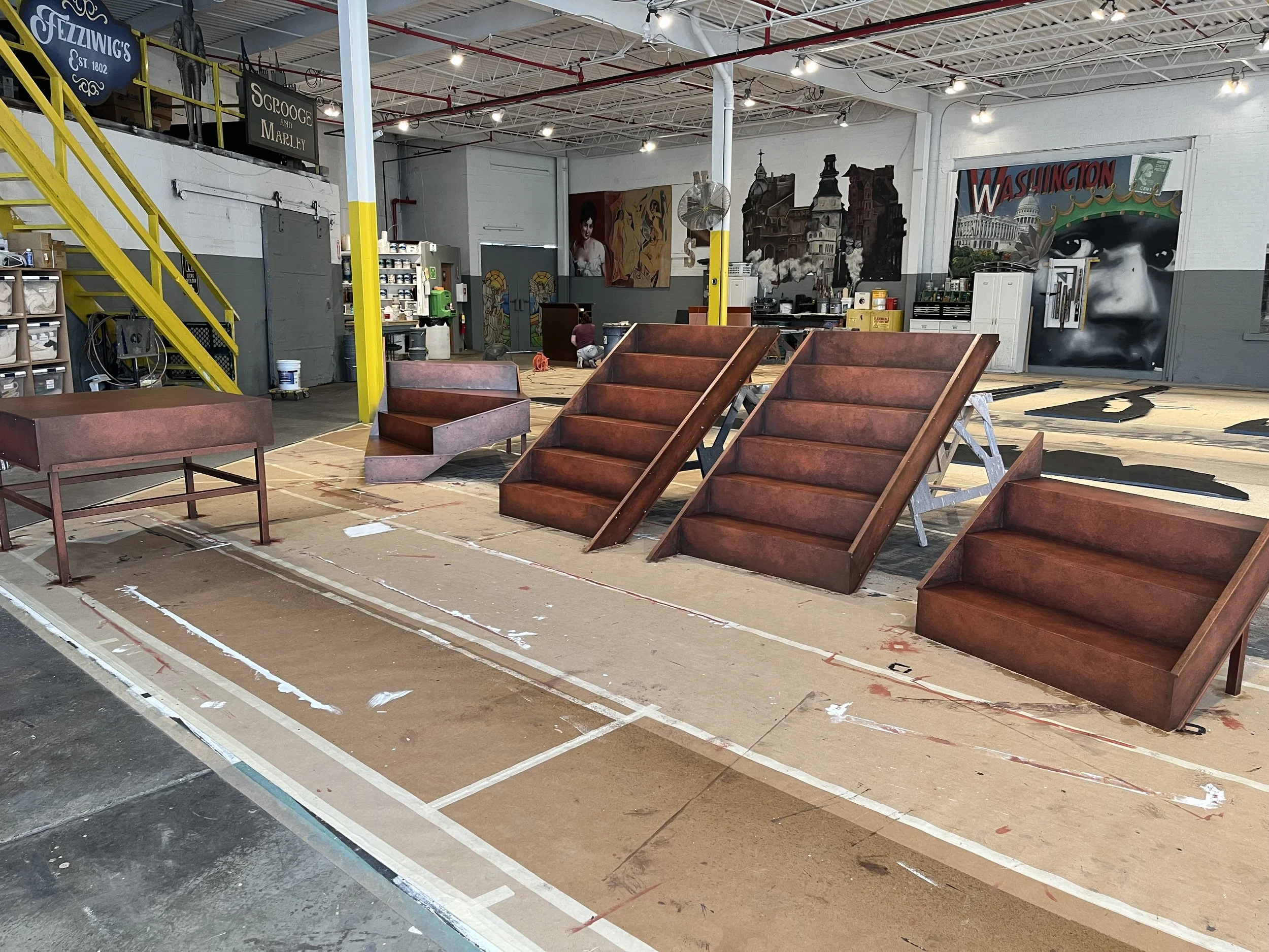 rusty metallic stairs- The Hello Girls