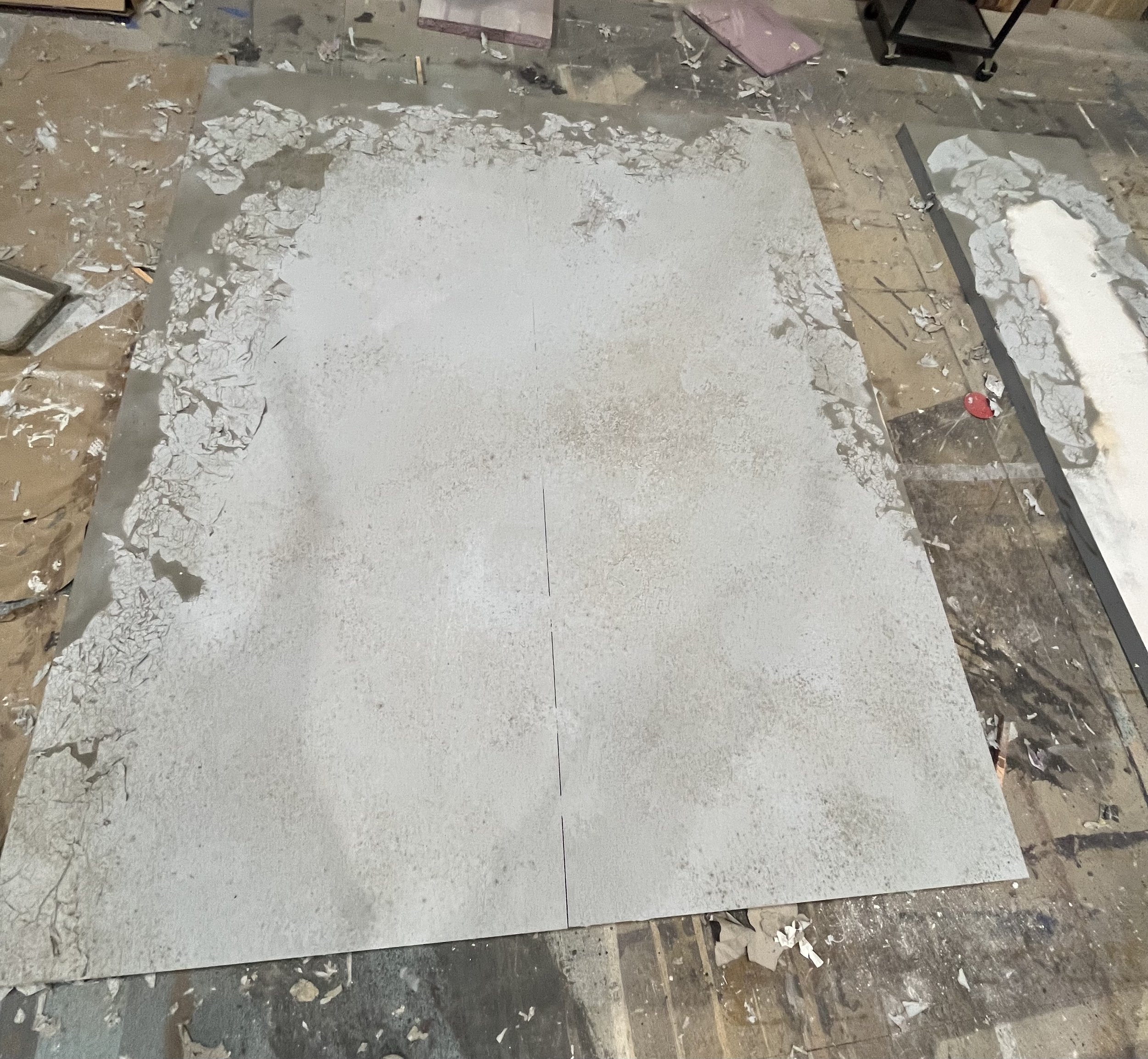 ripped paper textured walls process - Faith Healer