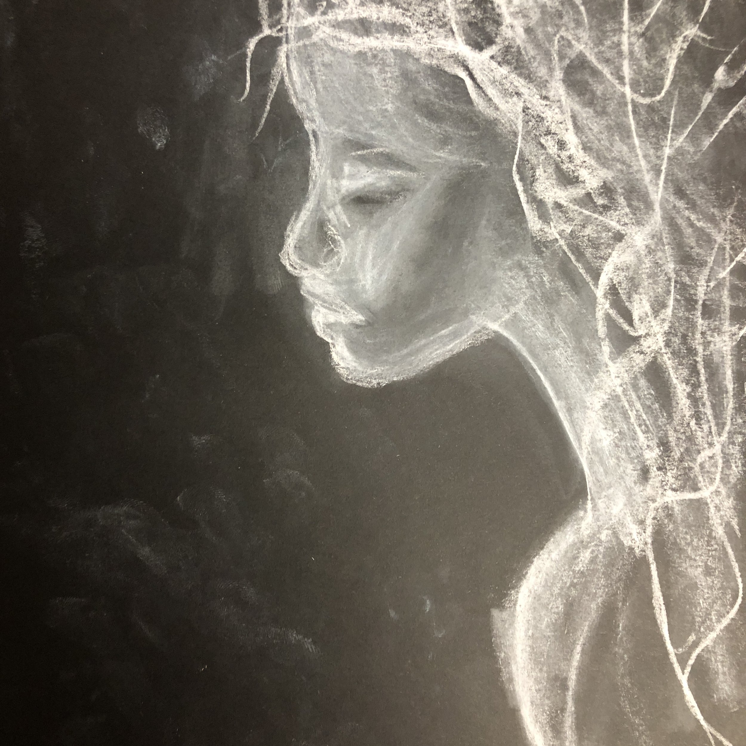 White Charcoal Sketch