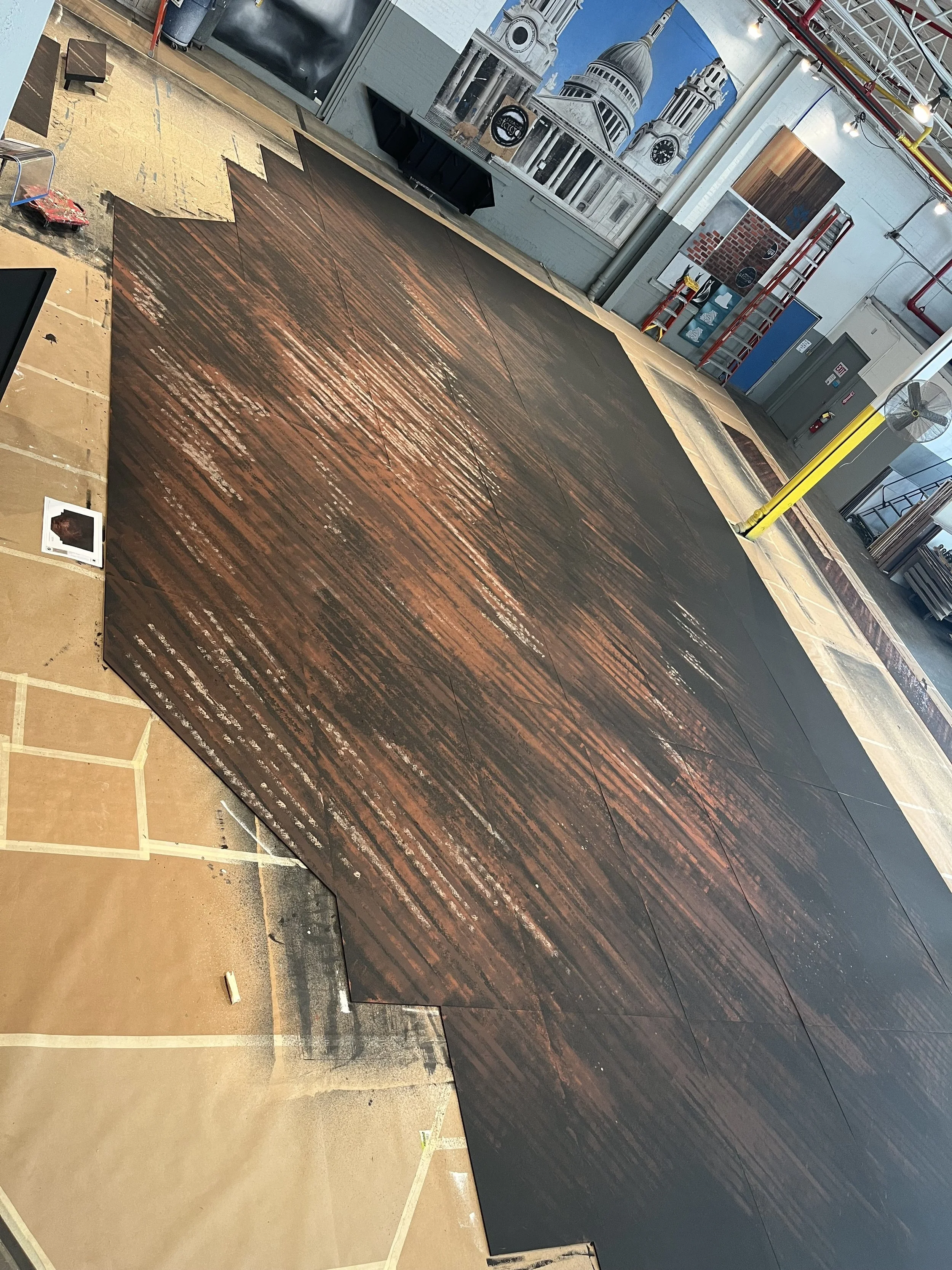 sketched texture floor - The Hello Girls