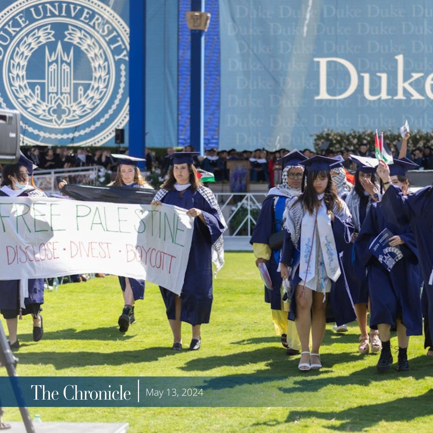 Early Sunday, graduating students filed into Wallace Wade as scheduled for Duke&rsquo;s Class of 2024 Commencement Ceremony. Attendees cheered on the graduates, many of whom did not have a traditional high school graduation due to the COVID-19 pandem