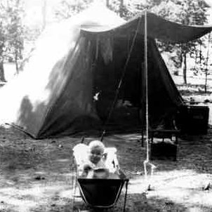 Camping as a baby