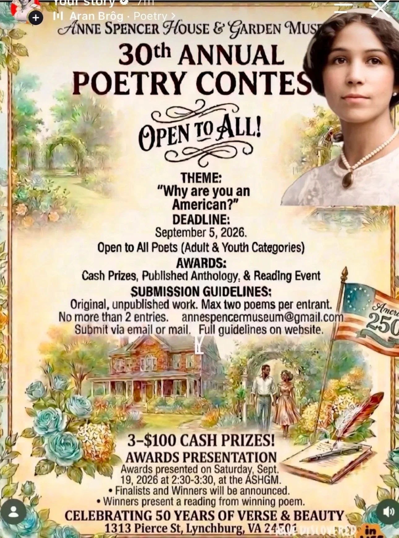Anne Spencer 30th Annual Poetry Contest