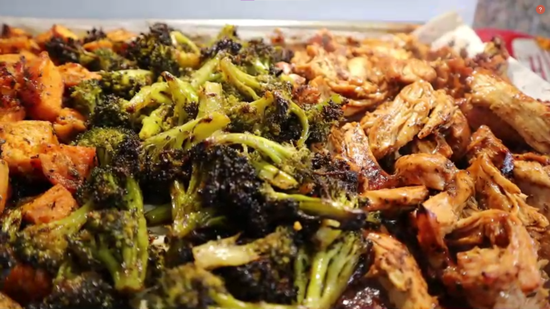 One Pan Chicken, Broccoli and Sweet Potato Dinner