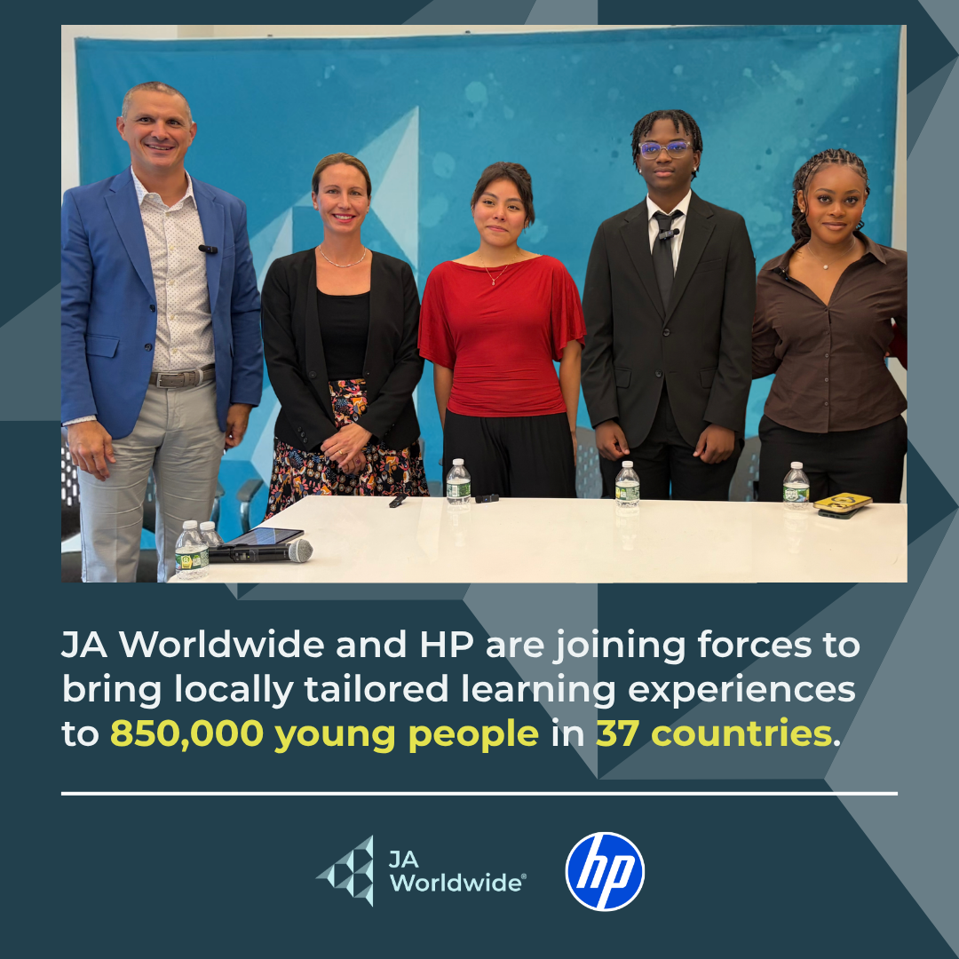 JA Worldwide and HP Launch Global Collaboration to Prepare Young People for a Technology-Driven Future&nbsp;